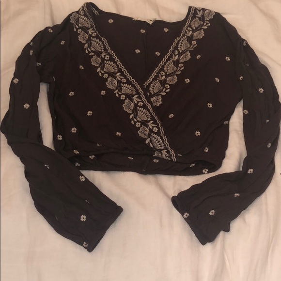 Nordstrom Crop Top V-Neck - Picture 2 of 4